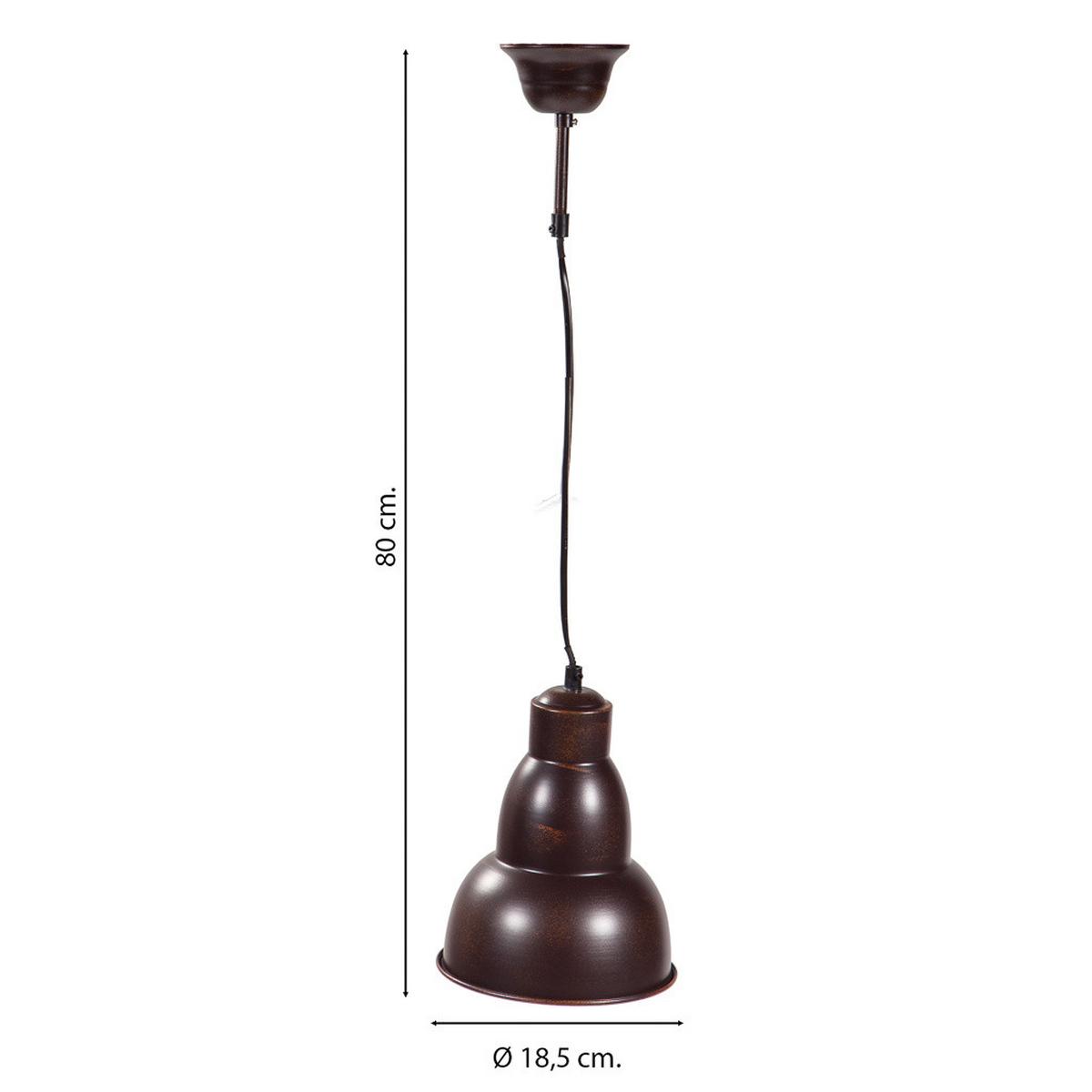 LAMPE aus Metall, braun, 19x80cm - Schwarz, Metall (18.5/18.5/80cm) - Wanderlust