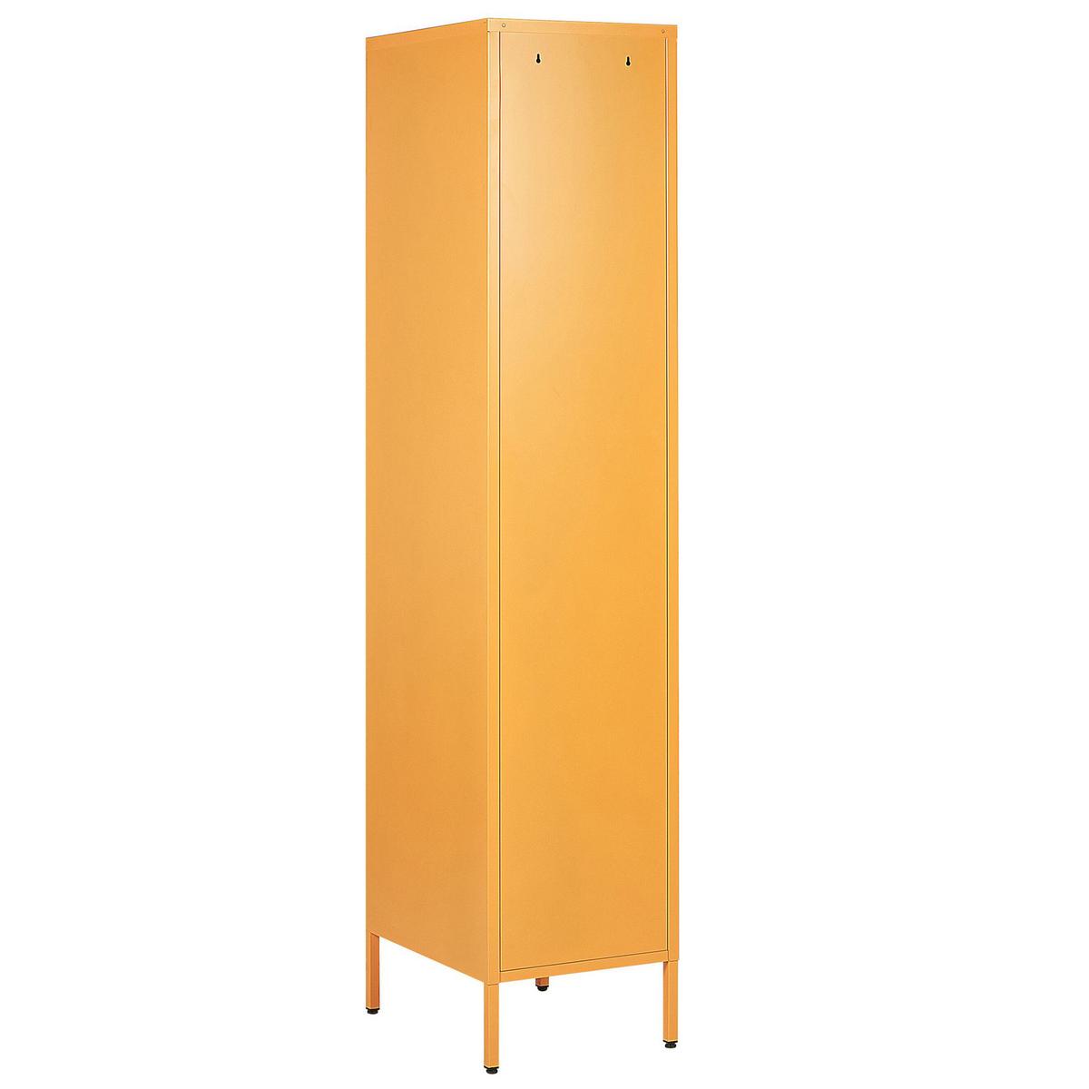 GARDEROBENSCHRANK Stahl gelb 5 Fächer abschließbar Frome - Gelb/Orange, Metall (38/185/50cm) - Beliani