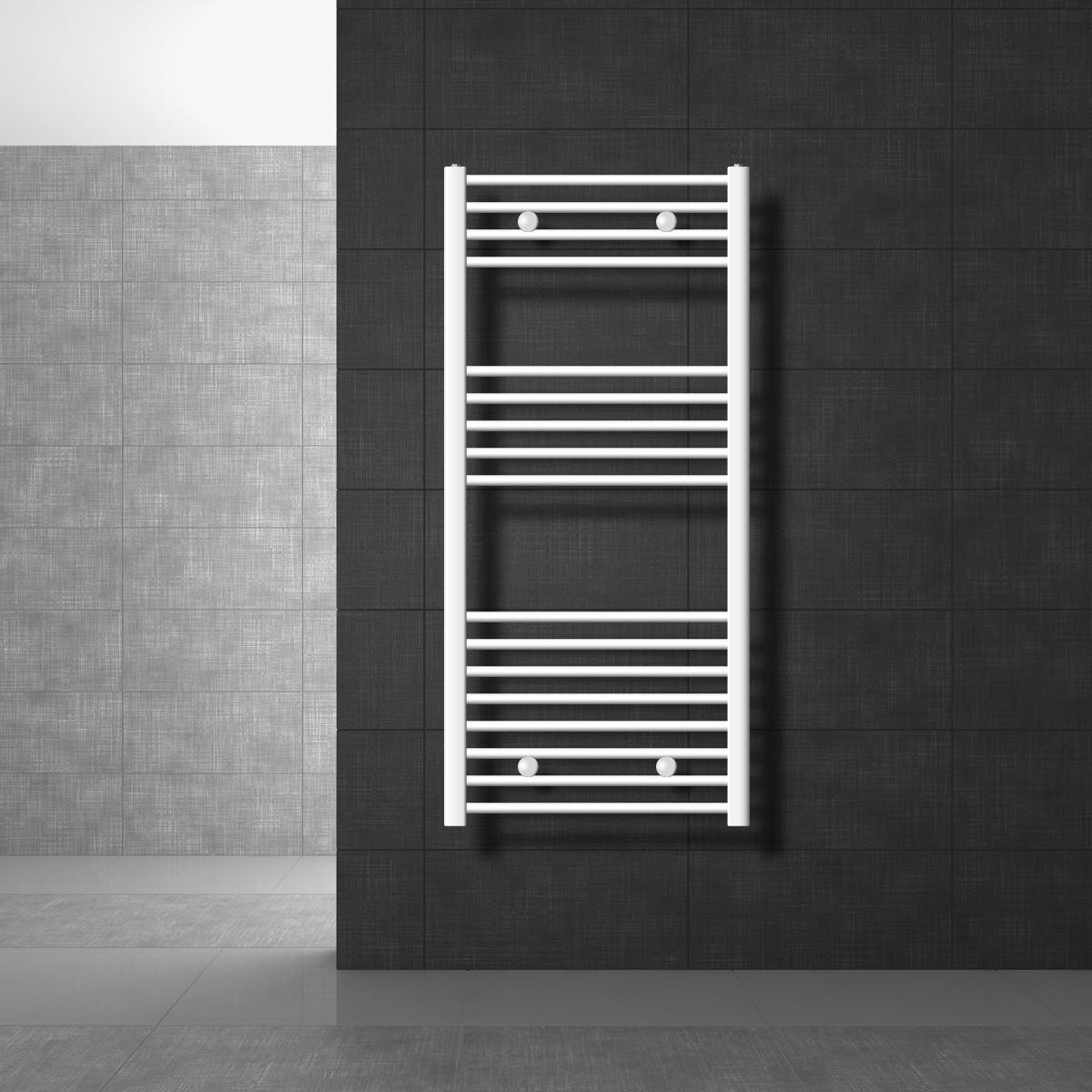 BADHEIZKÖRPER elektrisch Sahara 600x1200 mm Weiß gerade mit Heizstab 1200W Digital - Weiß, Metall (60/120/3cm) - LuxeBath
