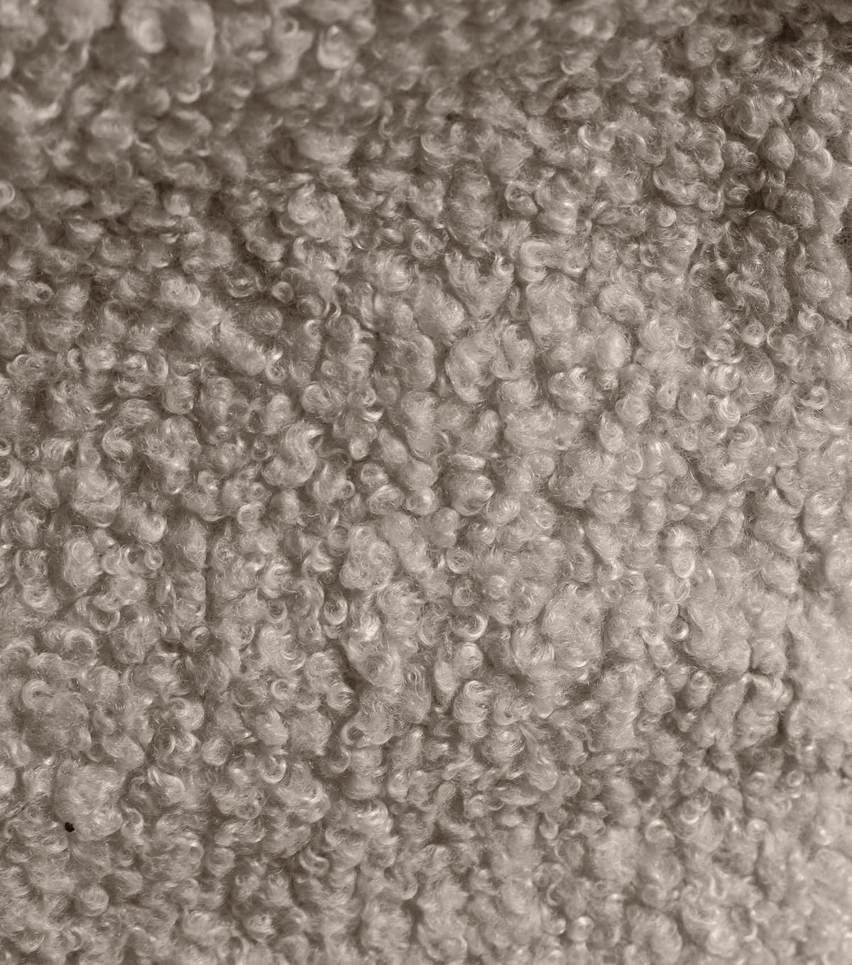 POUF Bouclé Block - Taupe, Textil (55/65/35cm) - Mokebo
