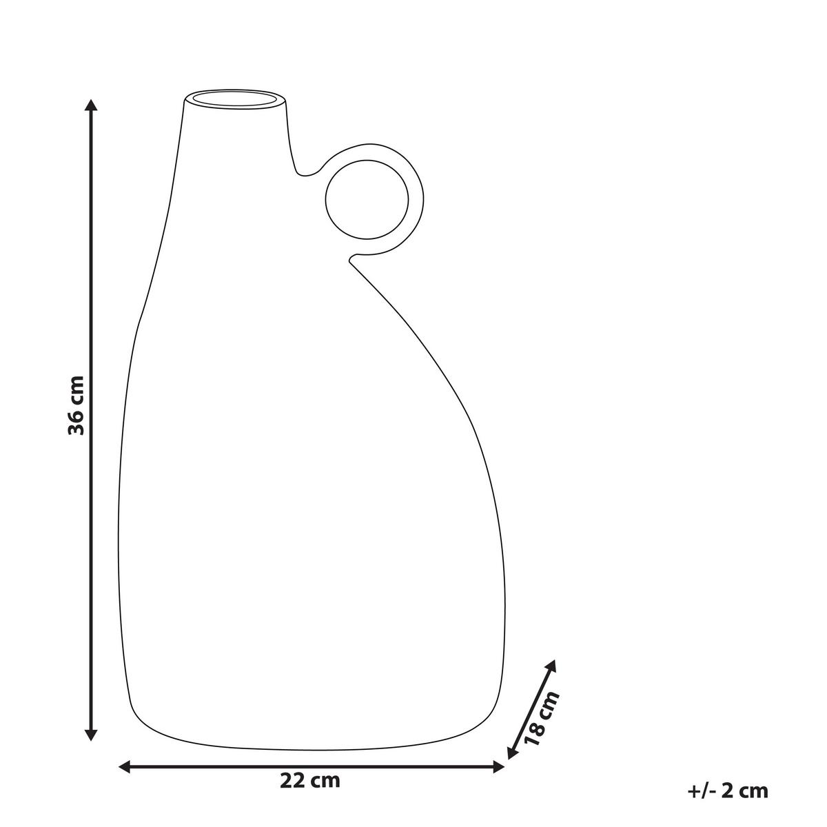 DEKOVASE Aluminium schwarz Narbada - Schwarz, Metall (36cm) - Beliani