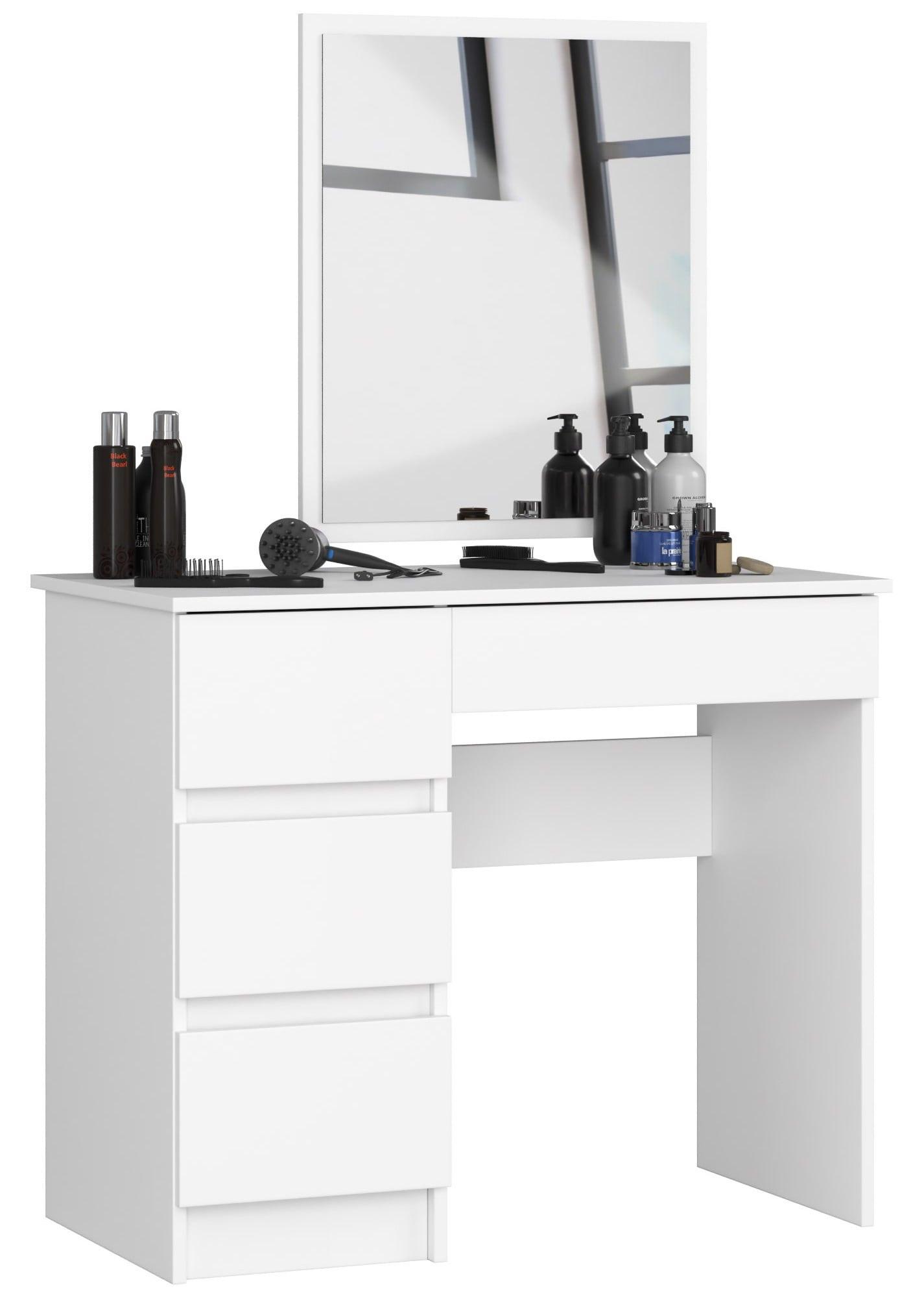 SCHMINKTISCH mit Spiegel - Weiß, Holzwerkstoff (90/142/50cm) - RAUMHIRSCH FURNITURE