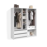 KLEIDERSCHRANK Trento Weiß 2er Set - Weiß, Holzwerkstoff (100/200/50cm) - Livinity®