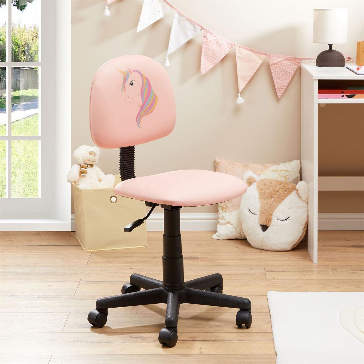 KINDERDREHSTUHL UNICORN - Rosa, Textil (40/80/40cm) - CARO-Möbel