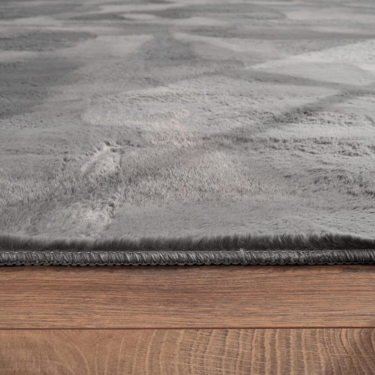 KURZFLORTEPPICH, einfarbig, aus Polyester, Anthrazit, Ø 160 cm - Anthrazit, Textil (160/160cm) - KADIMA DESIGN