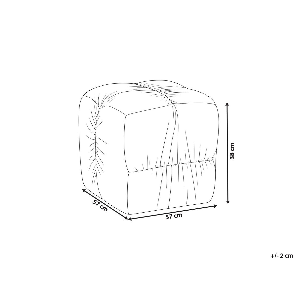 POUF Samtstoff Dunkelgrün Turley - Grün, Textil (57/38/57cm) - Beliani