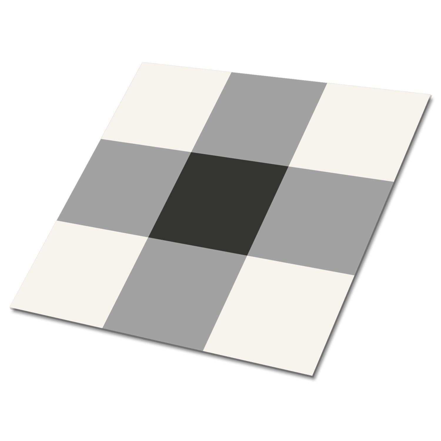 FLIESENAUFKLEBER 9 Stück 30x30 cm selbstklebend Quadrate - Grau, Textil (30/1.6/30cm) - TULUP