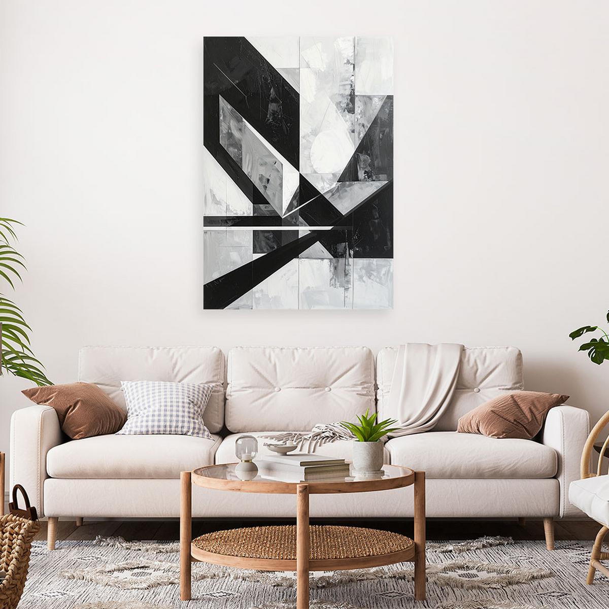 LEINWANDBILD 3D und geometrisch 70x100cm - Grau, Textil (70/100cm) - Feeby