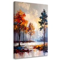 LEINWANDBILD Landschaften 60x90cm - Grau, Textil (60/90cm) - Feeby