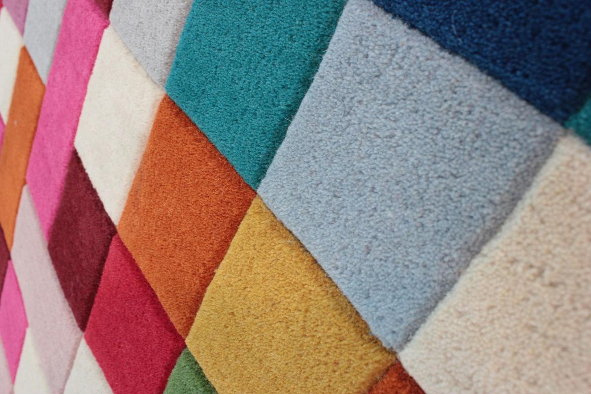 WOLLTEPPICH DERWENT, geometrisch, aus Wolle, Bunt, 120 x 170 cm - Multicolor, Textil (120/170cm) - KADIMA DESIGN