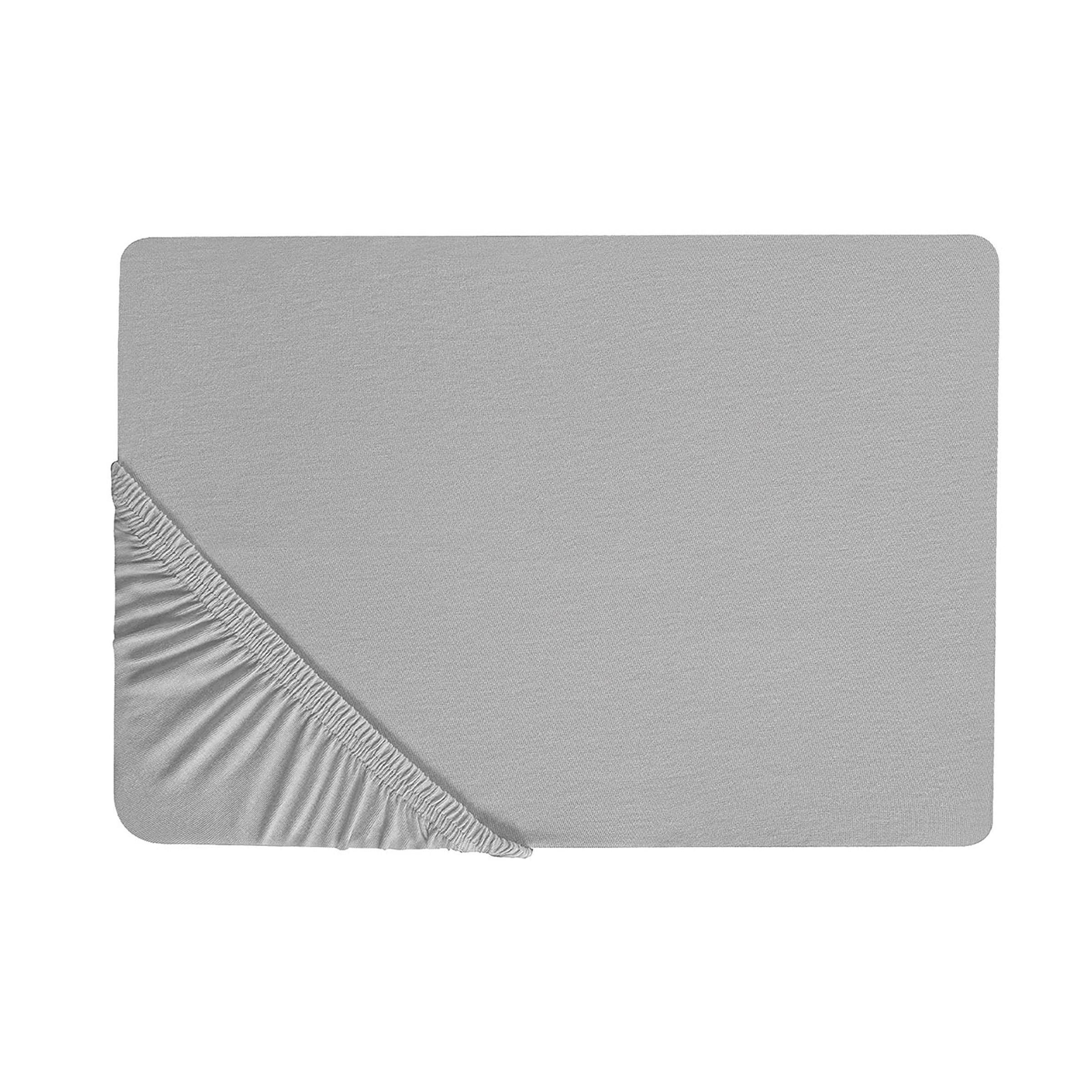 SPANNBETTLAKEN Grau 90 x 200 cm Hofuf - Grau, Textil (90/200cm) - Beliani