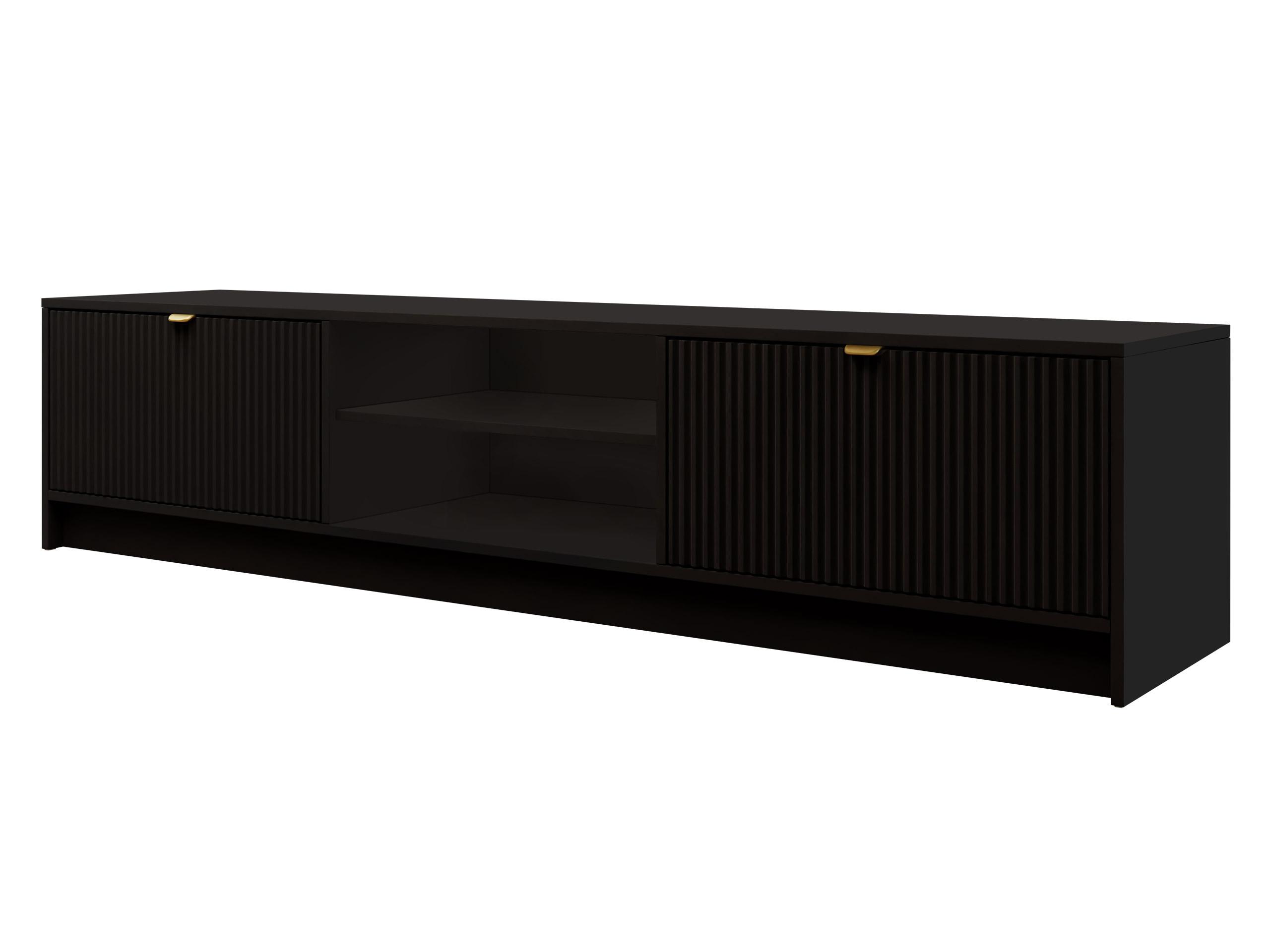 TV-ELEMENT Tireno - Goldfarben/Schwarz, Holzwerkstoff/Metall (180/40/40cm) - MIRJAN24
