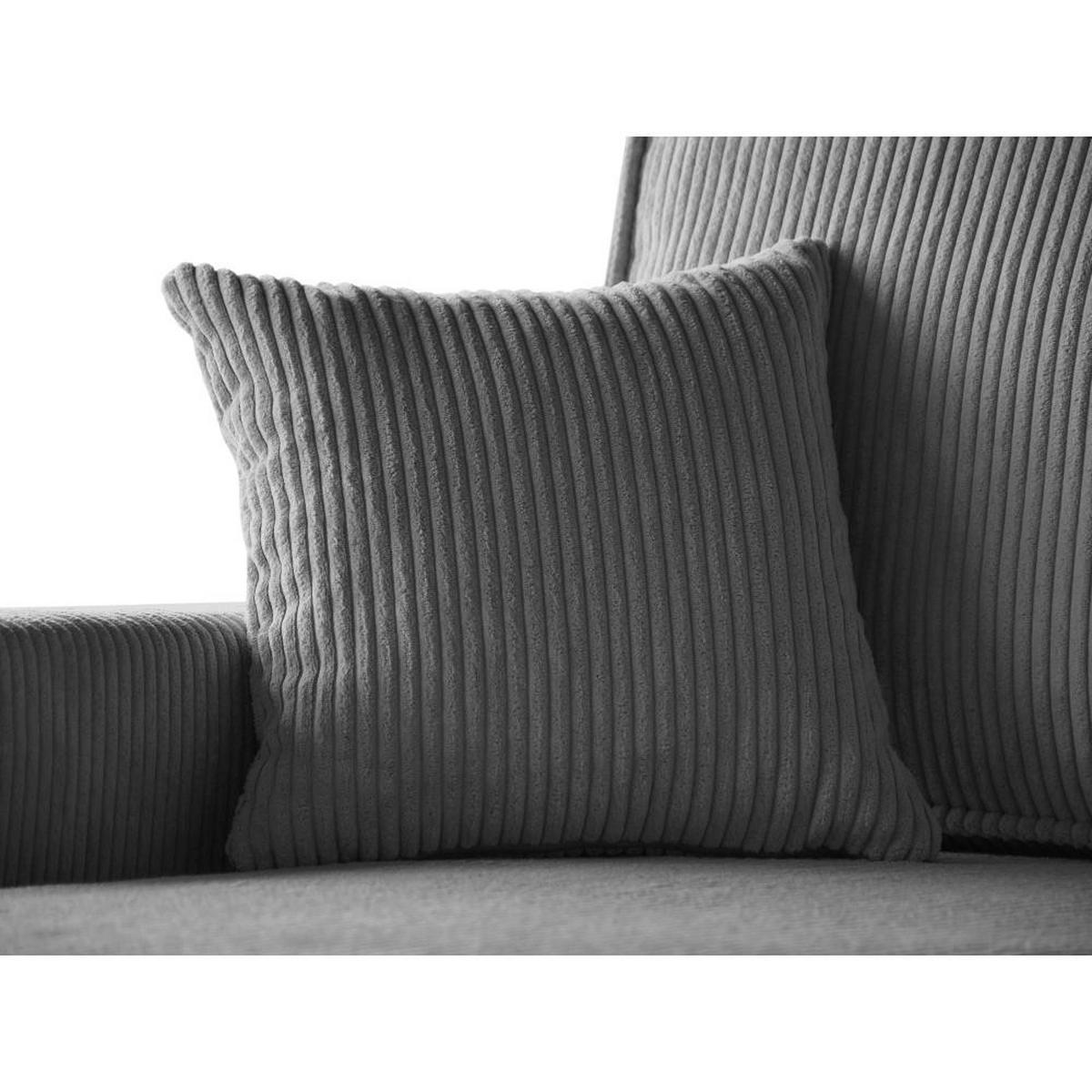 ECKSCHLAFSOFA mit Schlaffunktion Hektor, 247 cm, Ottomane 70 cm, grau - Schwarz/Grau, Kunststoff/Textil (247/152cm) - Beautysofa