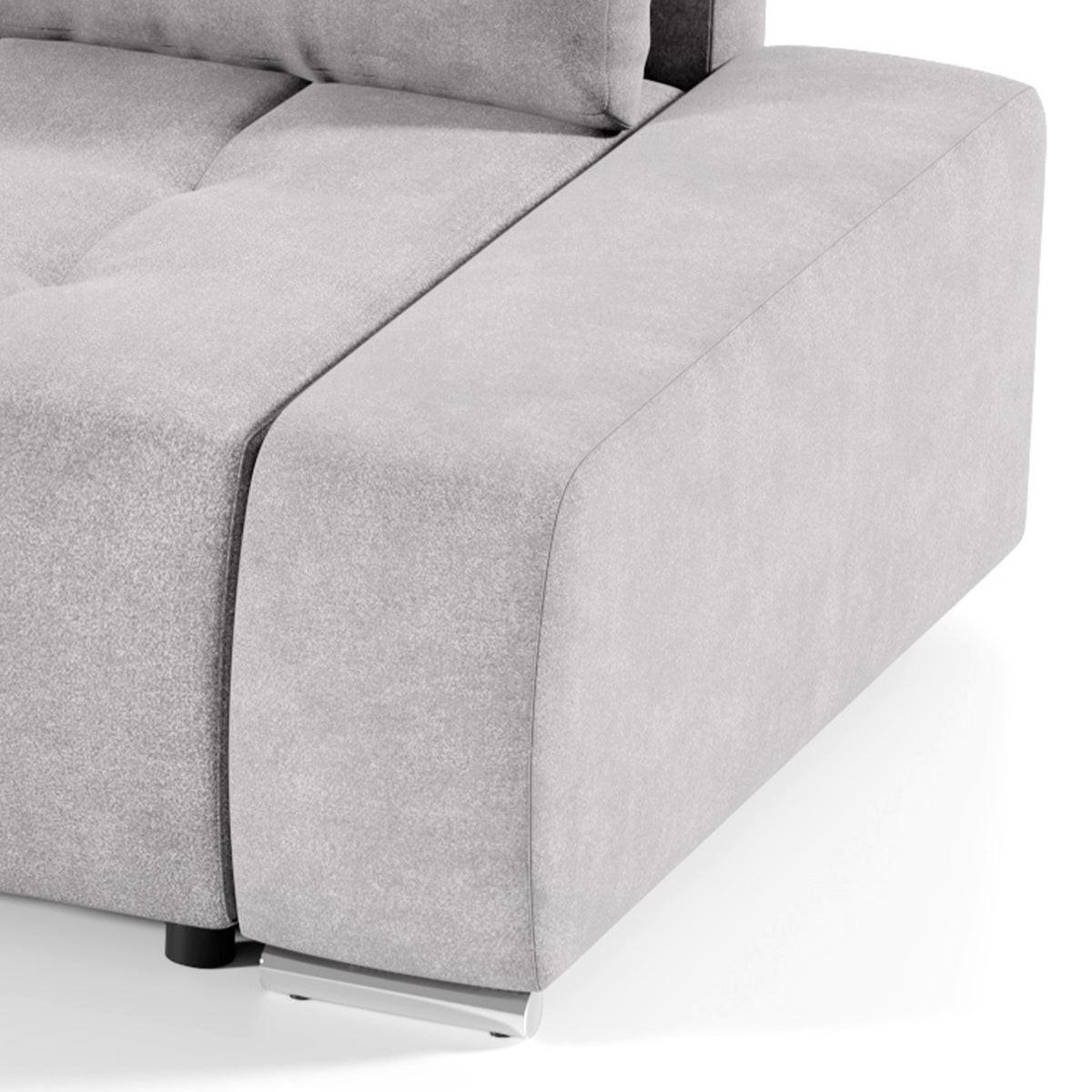 ECKSOFA Jonas 4 Sitzplätze Hellgrau - Grau, Holzwerkstoff (265/185cm) - Petits-meubles