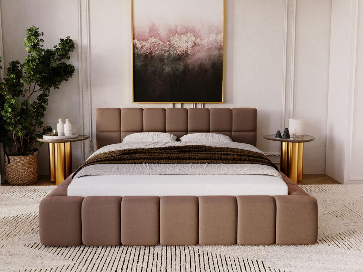 POLSTERBETT Alicante 120x200 Braun - Braun, Textil (120/200cm) - Graingold