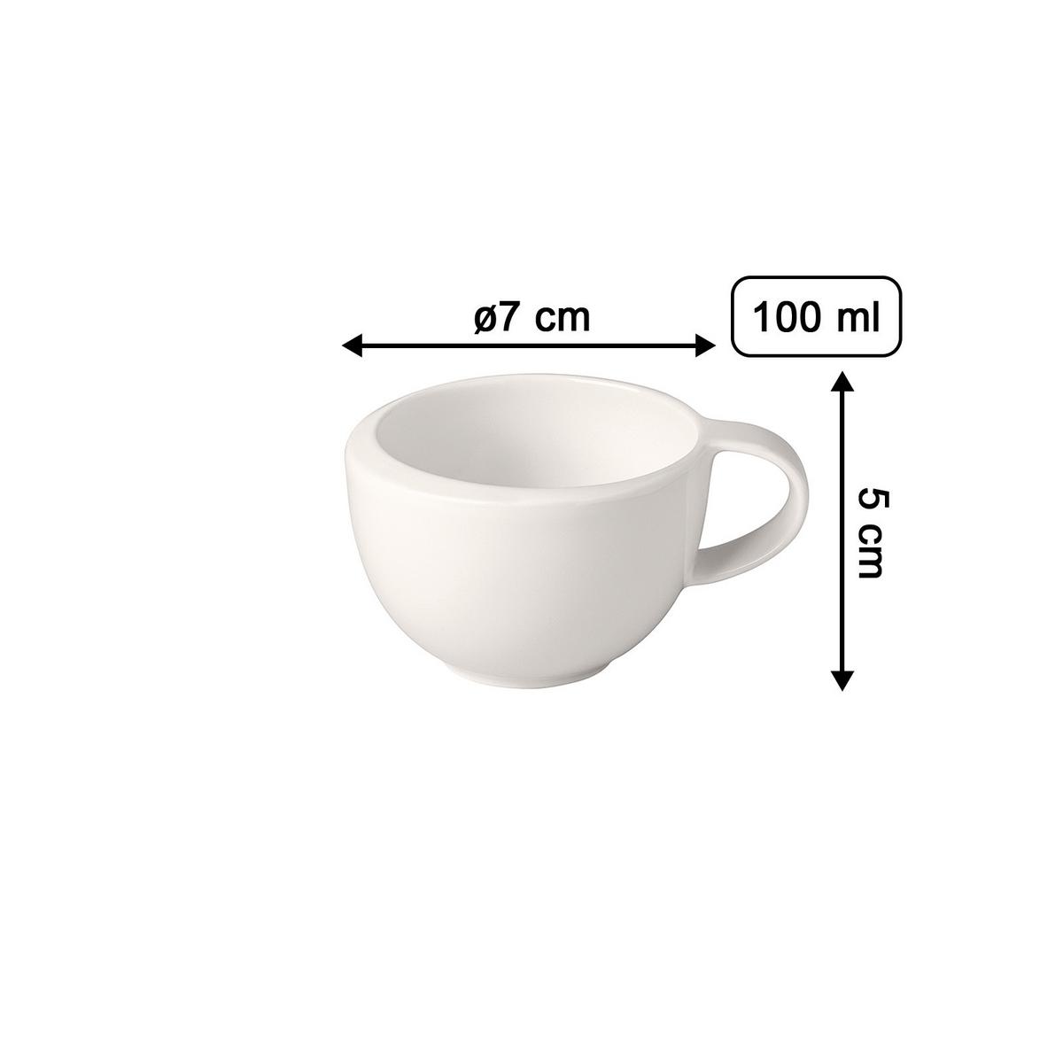MOKKA-/ ESPRESSOTASSE NewMoon weiß 50 ml 6er Set - Weiß, Keramik (0.05L) - Villeroy & Boch