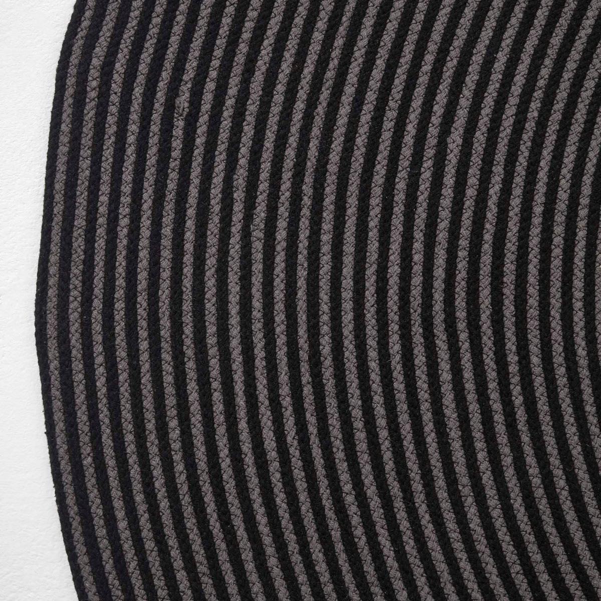 TEPPICH Spirale geflochten rund 200 cm - Schwarz, Textil (200/200cm) - Homescapes