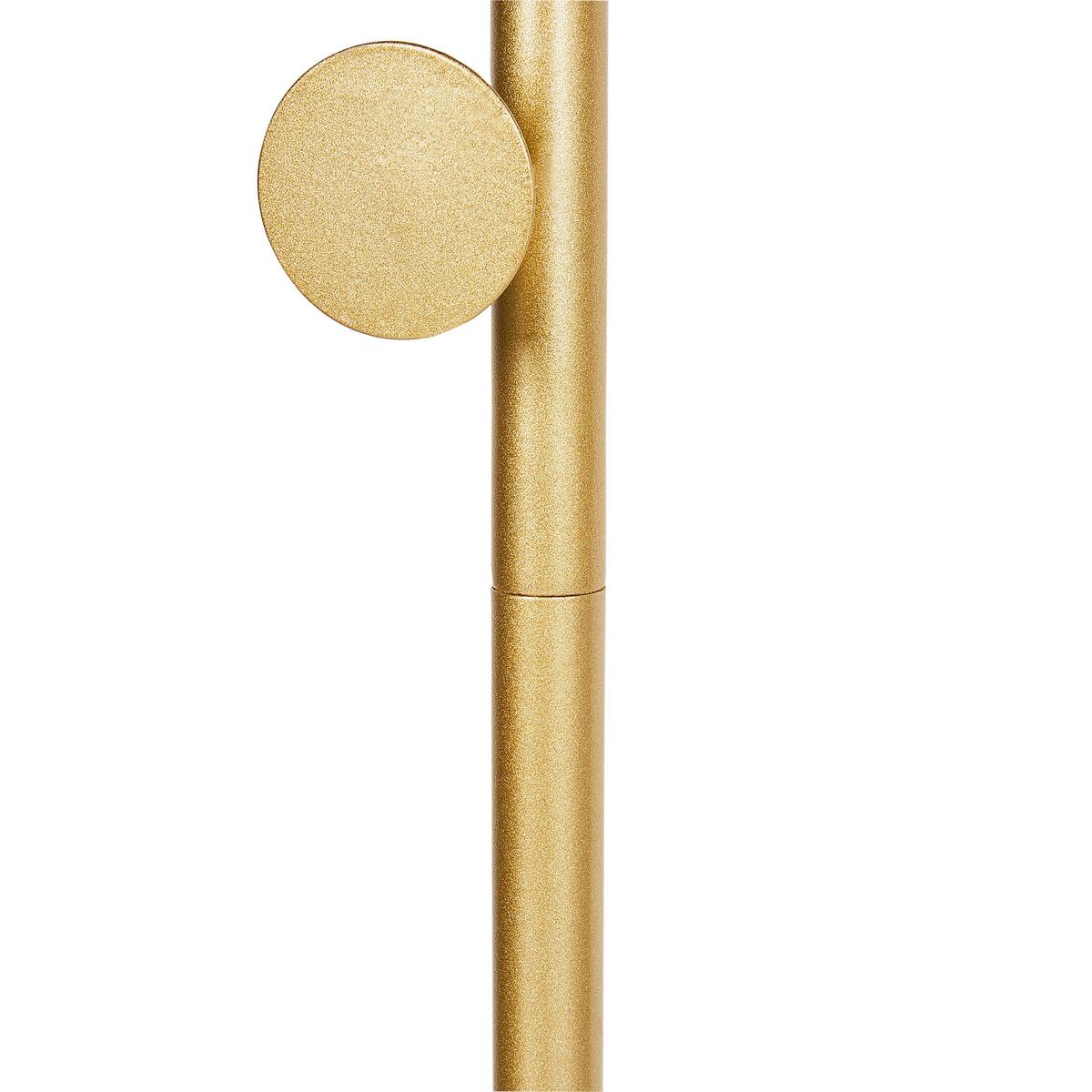 KLEIDERSTÄNDER Metall gold/weiß 170 cm Notus - Goldfarben/Weiß, Metall (32/170/32cm) - Beliani