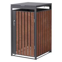 MÜLLTONNENBOX 1er Anthrazit-Rostoptik - Rotbraun, Metall (68/120/80cm) - ML-DESIGN