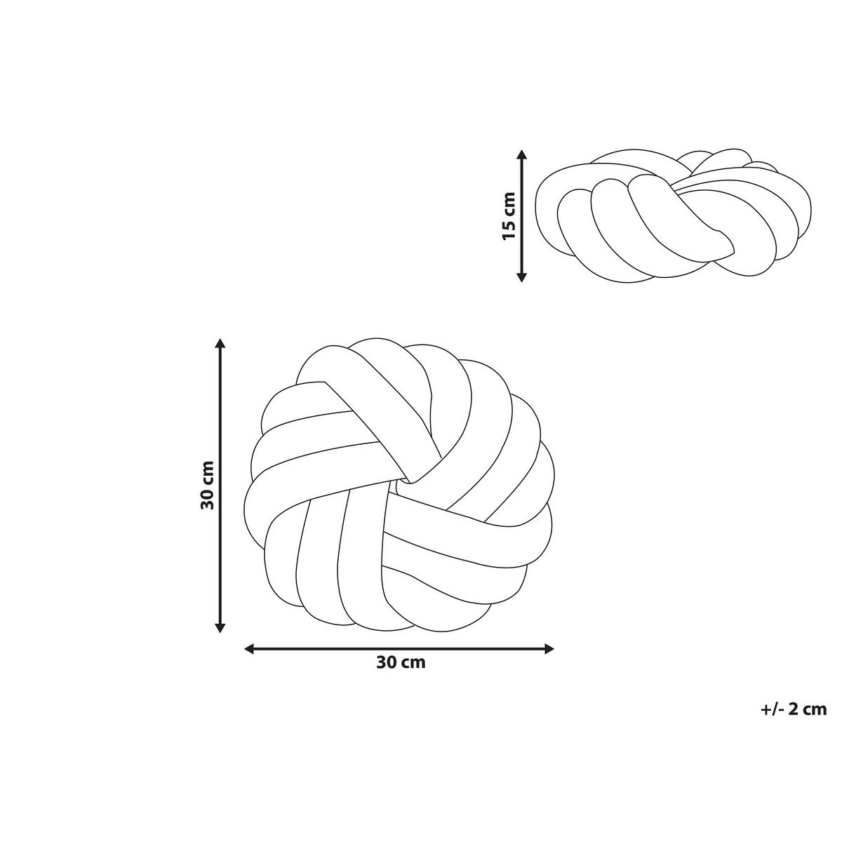 DEKOKISSEN Hellgrau 30/30 cm Akola - Hellgrau, Textil (30/30cm) - Beliani