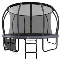 TRAMPOLIN SkyBounce L 366cm schwarz - Schwarz, Metall (366/366/269cm) - Juskys