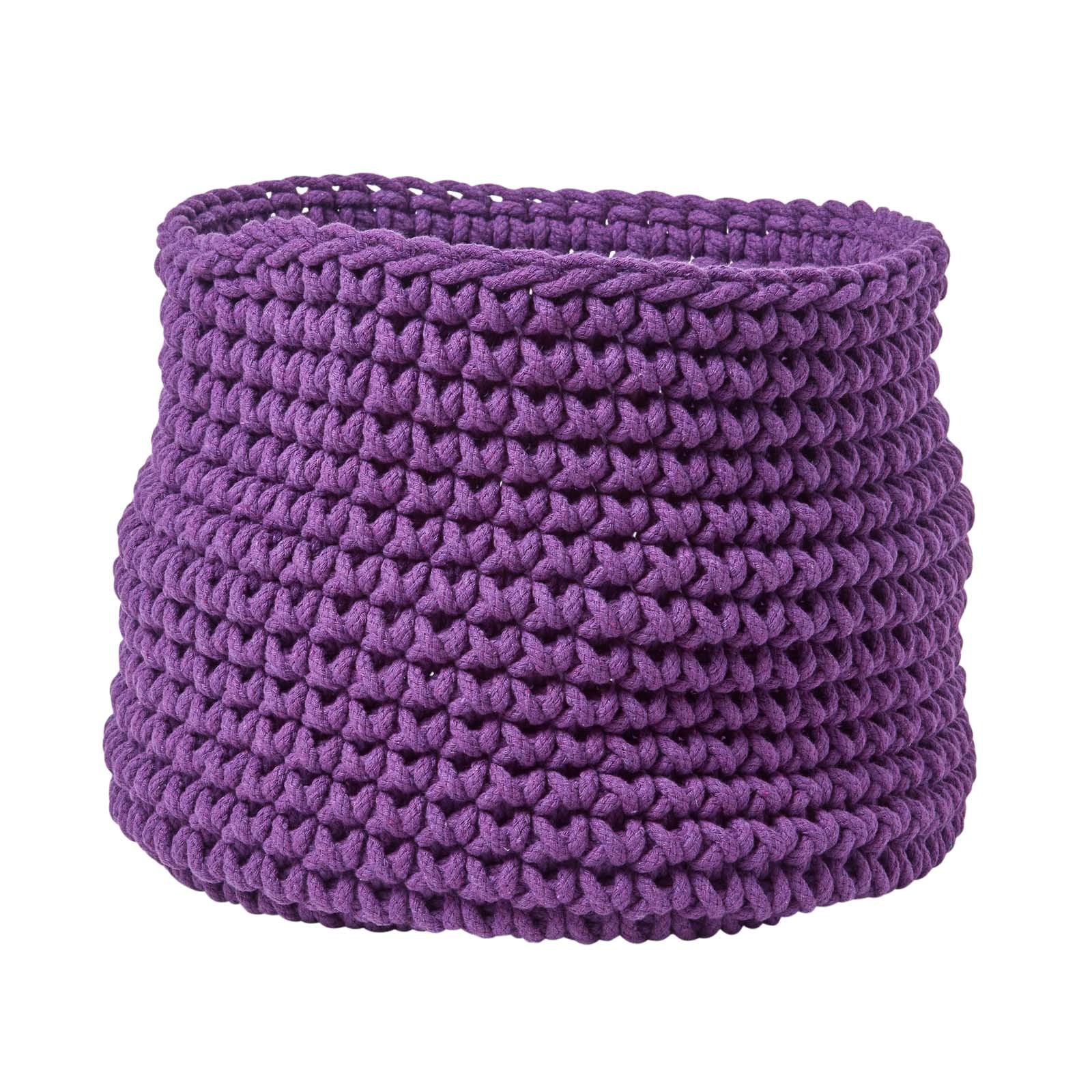 AUFBEWAHRUNGSKORB Baumwolle 42/37 cm - Lila, Textil (42/42/37cm) - Homescapes