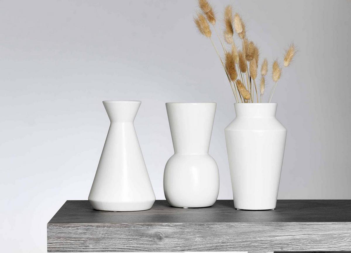VASEN-SET Kalmar weiß 20 cm 3-tlg. - Weiß, Keramik (20cm) - Ritzenhoff Breker