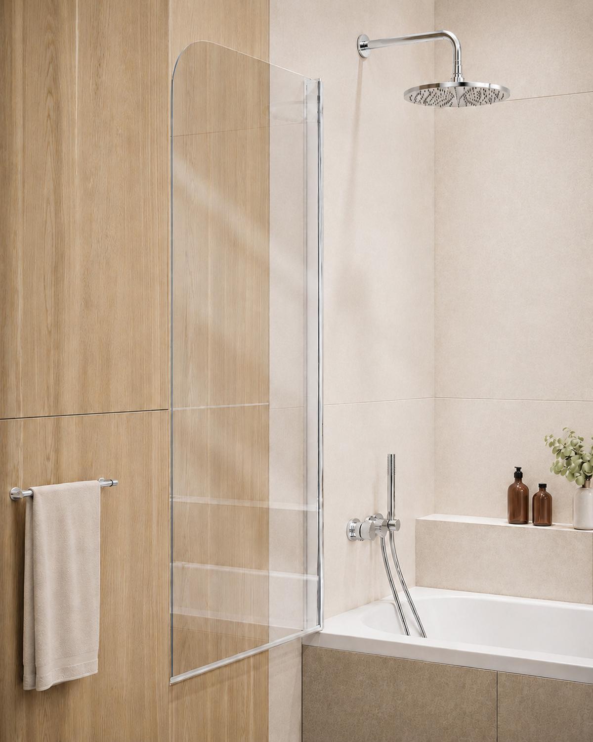 BADEWANNE Torino 1 Teil cm Chrom - 60 x 140 cm - Chromfarben, Glas (60/140cm) - Badplaats