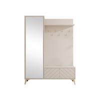 GARDEROBE-SET Xylix 1D1K - Sandfarben/Goldfarben, Holzwerkstoff/Metall (134/180/40cm) - MIRJAN24