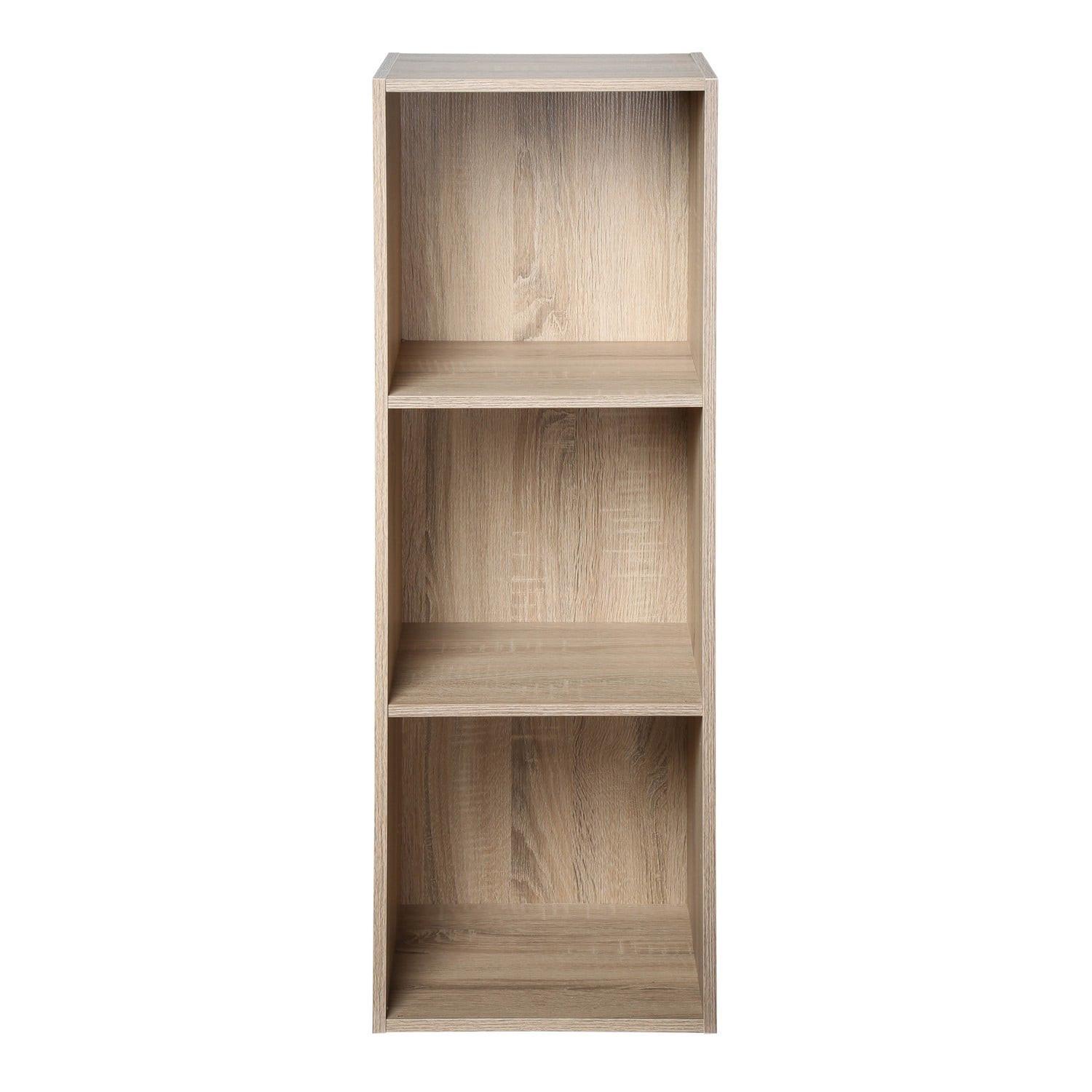 AUFBEWAHRUNGSREGAL mit 3 Fächern - L31,7 cm - Eschefarben, Holzwerkstoff (29.5/92.5/6cm) - Calicosy