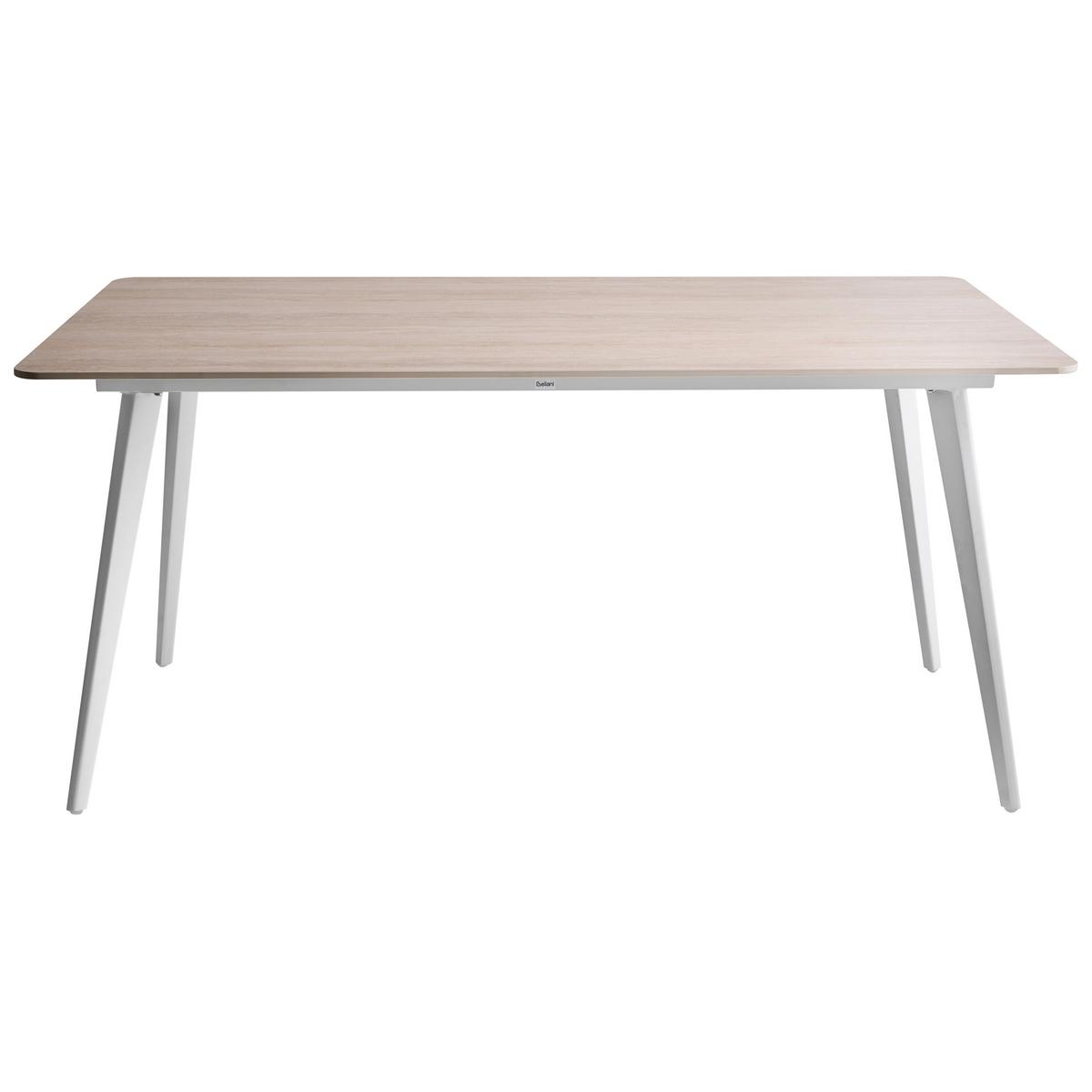 GARTENTISCH 160/90 cm Stein Travertinoptik Rodallo - Beige, Stein (160/90/75cm) - Beliani