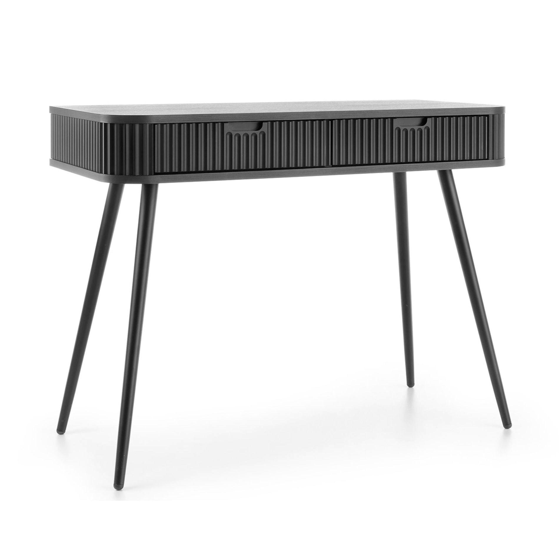 SCHMINKTISCH Zova Schwarz 110 cm - Schwarz, Holzwerkstoff/Metall (49/103/80cm) - Selsey