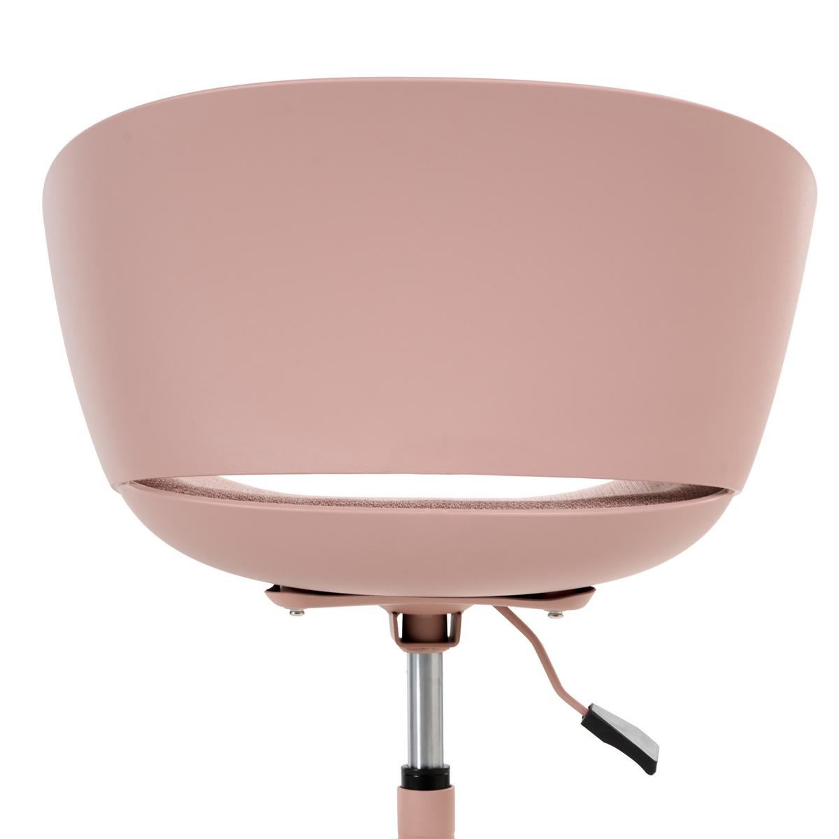 BÜROSTUHL Rosa Gleeful - Pink/Schwarz, Textil (64/77/64cm) - Beliani