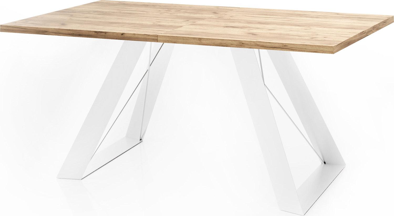 ESSTISCH Colter Weiß rechteckig ausziehbar, Craft Eiche 140-240/80/76 cm - Eiche Wotan/Weiß, Holzwerkstoff/Metall (80/240/76cm) - WFL GROUP
