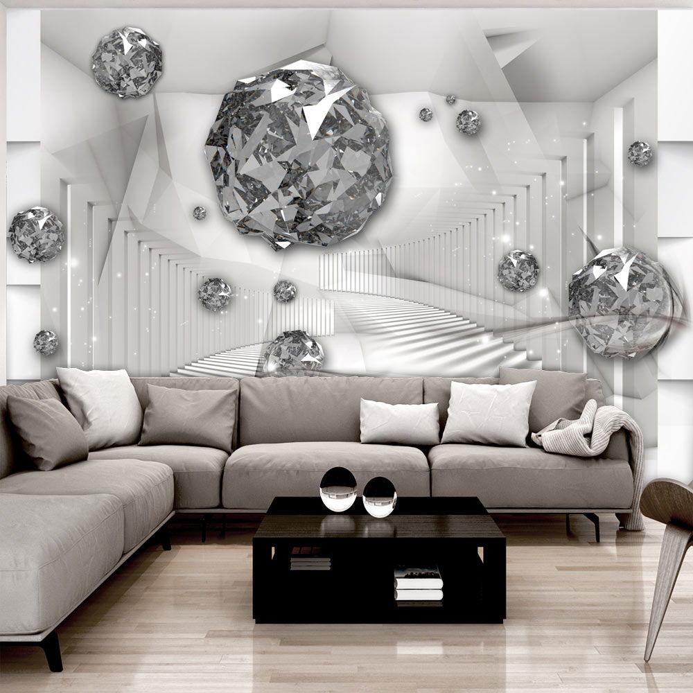 SELBSTKLEBENDE FOTOTAPETE Grau 98/70 cm - Silberfarben/Grau, Kunststoff/Textil (98/1cm) - KUNSTLOFT