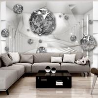 SELBSTKLEBENDE FOTOTAPETE Grau 98/70 cm - Silberfarben/Grau, Kunststoff/Textil (98/1cm) - KUNSTLOFT