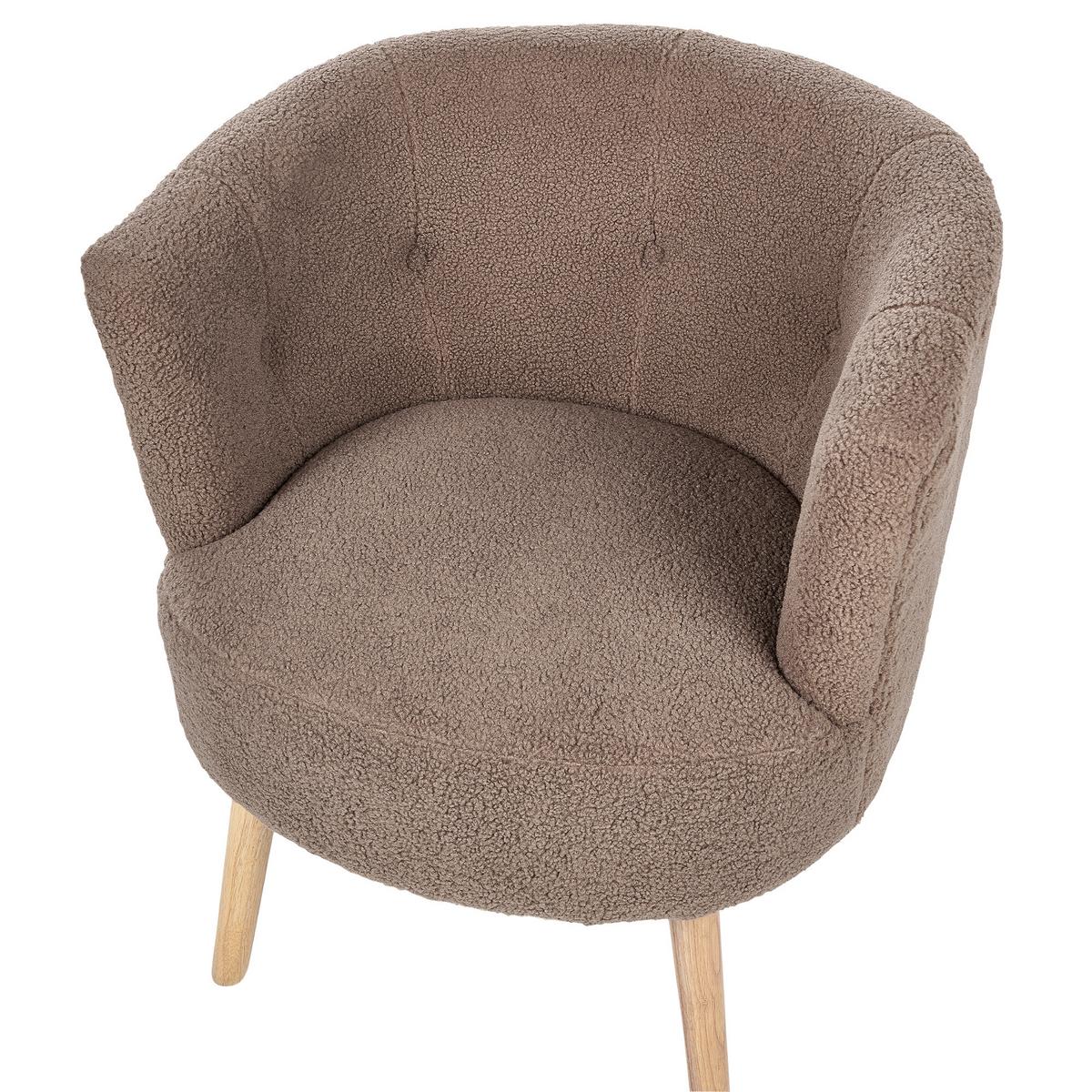 SESSEL Braun Odenzen - Braun, Textil (72/77/73cm) - Beliani