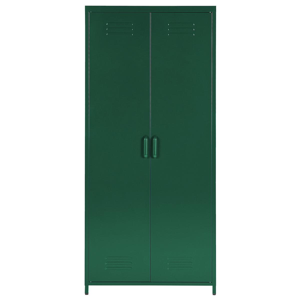 GARDEROBENSCHRANK Stahl grün 4 Fächer Varna - Grün, Metall (76/171/50cm) - Beliani