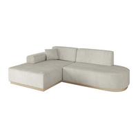 ECKSOFA Ottomane Links IREA-L1 - 232x165x80 cm Creme - Ecru/Creme, Holzwerkstoff/Textil (232/165cm) - ALTDECOR