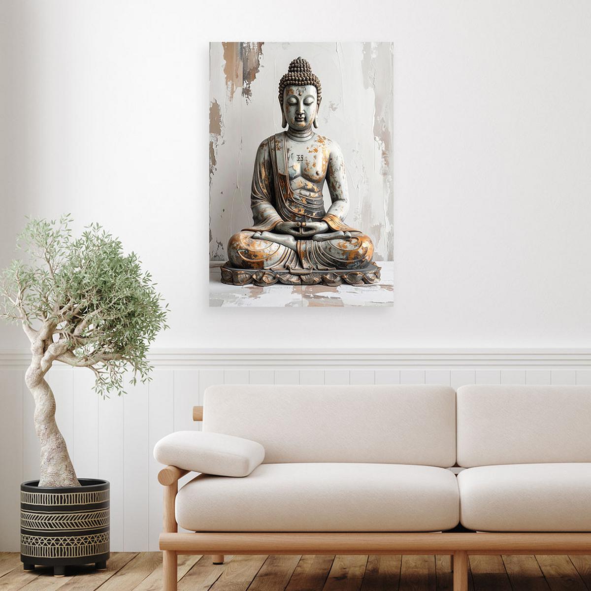 LEINWANDBILD Zen und Orientalisch 60x90cm - Grau, Textil (60/90cm) - Feeby