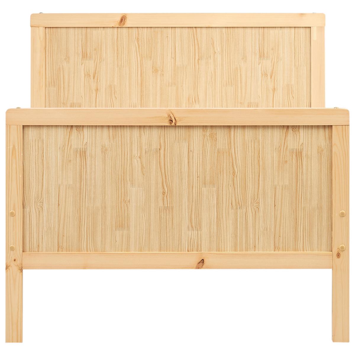 KINDERBETT mitwachsend 90x130/160/200 cm Heller Holzfarbton Montigny - Hellbraun, Holz (90/200cm) - Beliani
