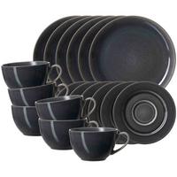KAFFEESERVICE Toledo dunkelgrau 18-tlg. - Dunkelgrau, Keramik (2/2/2cm) - Ritzenhoff Breker