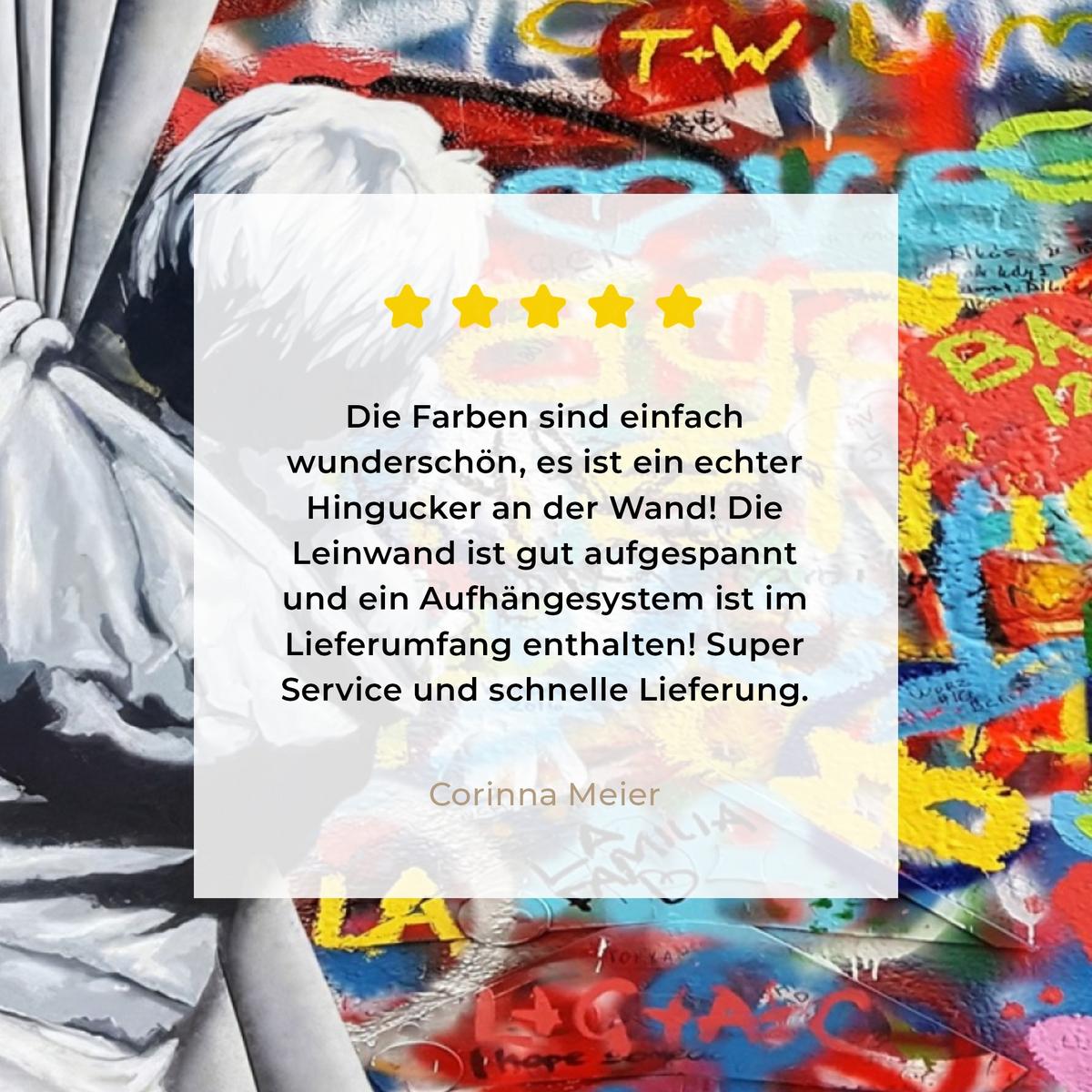 LEINWANDBILD Graffiti - Junge - Ilussie - Straßenkunst Deko Wohnzimmer 20x20 cm - Hellgrau, Textil (20/20cm) - MuchoWow