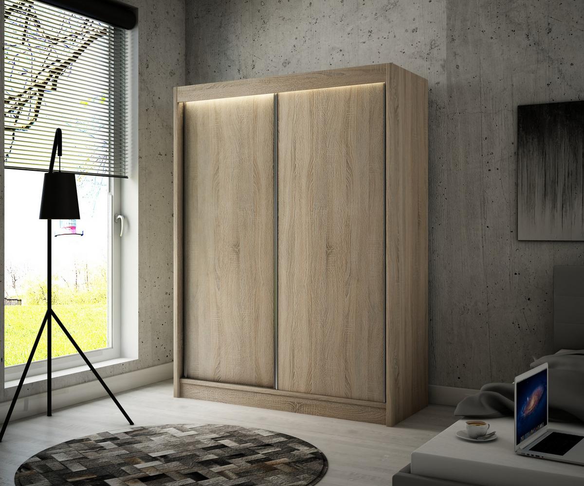 KLEIDERSCHRANK BEROG - 200 cm - Sonoma Eiche - Sonoma Eiche, Holzwerkstoff (200/215/61cm) - ALTDECOR