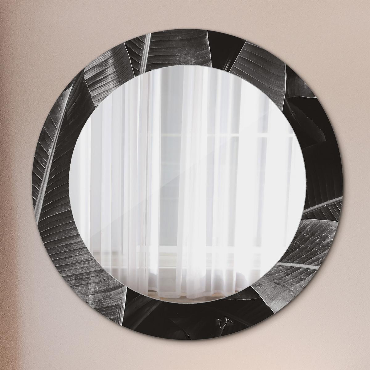 SPIEGEL Rund Ø 60 cm mit Aufdruck - Grau, Glas (60/60/0.4cm) - Wallfluent