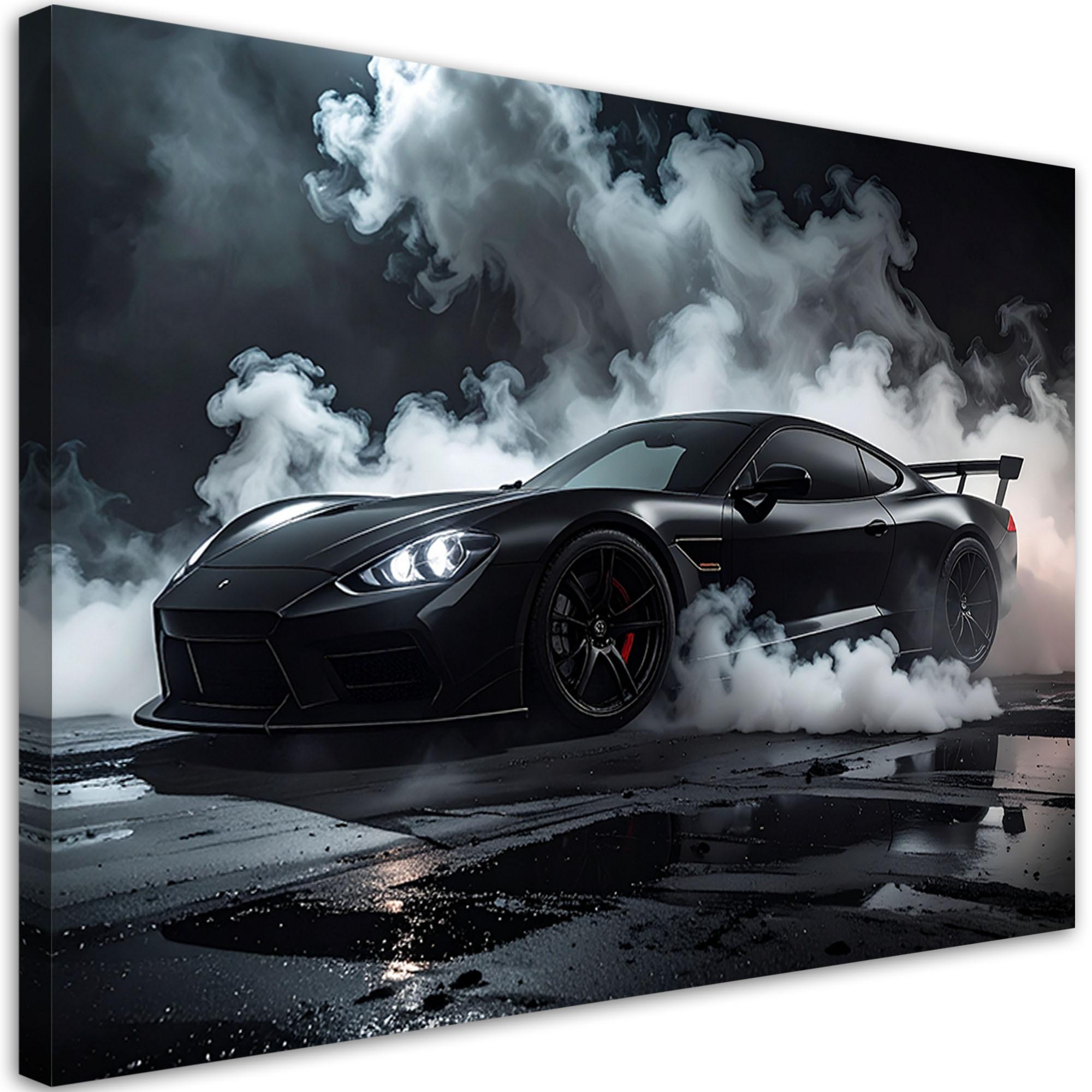 LEINWANDBILD Kraftfahrzeuge 60x40cm - Schwarz, Textil (60/40cm) - Feeby