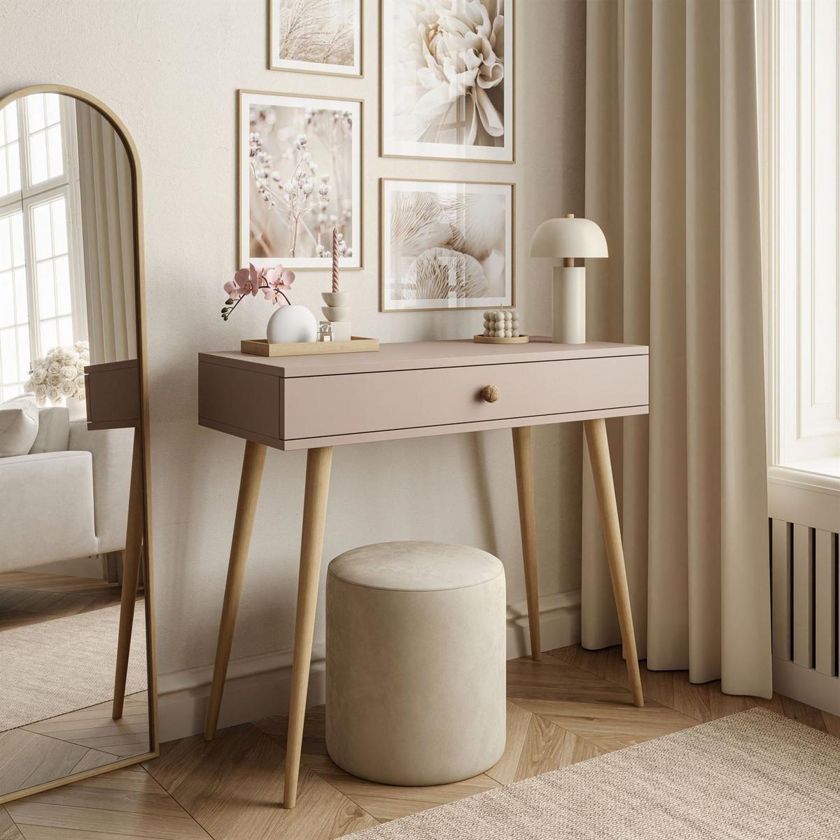 KONSOLE mit Schublade HARMONY Macchiato - Cappuccino, Holzwerkstoff (90/80/39cm) - Lookway