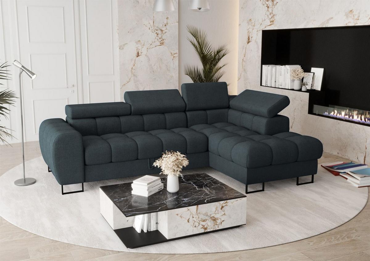 ECKSOFA Bastien Mit Schlaffunktion - Anthrazit, Holzwerkstoff/Textil (260/170cm) - Fun Möbel