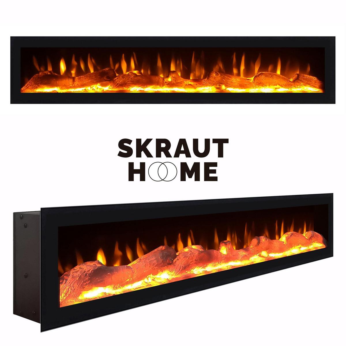 KOMMODE mit Schubladen, Elektrokamin, eiche, 158/35/75cm - Eichefarben/Beige, Holzwerkstoff (158/75/35cm) - Skraut Home