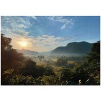 FOTOTAPETE Landschaft Gebirge Blau 400x280 cm - Multicolor, Papier (400/280cm) - Wallarena
